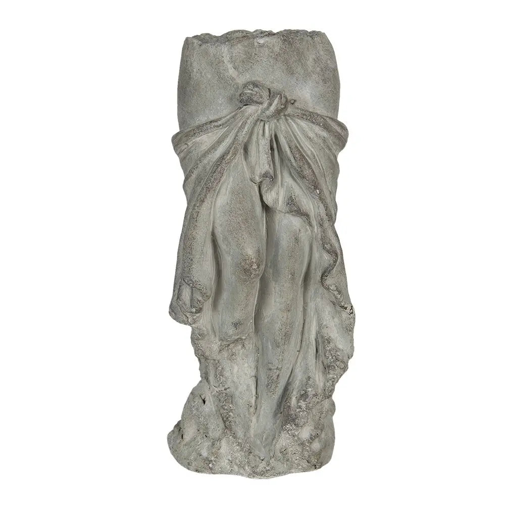 Pflanztopf13x13x29 cm grauer Stein Blumentopf für den Innen-Bereich Clayre & Eef.