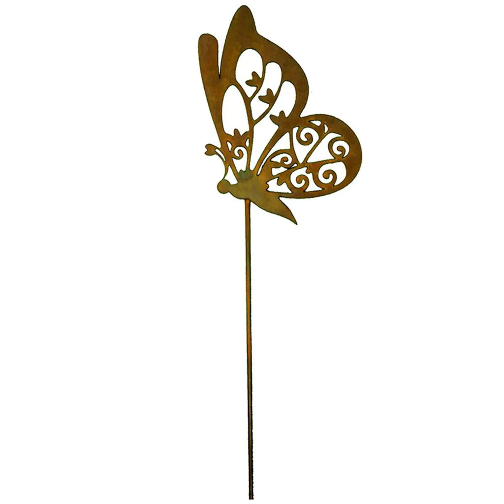 Edelrost Gartendeko Blumenstecker Schmetterling "Anita" | Vintage Deko Frühling | - Pille Gartenwelt