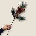 Weihnachtsblumenkombination | Kunstblume aus Seide | Länge 61cm 1Stk QMF Trading