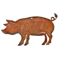 Glücksbringer Schwein zum hängen | Glücksschwein in Edelrost | 4 cm x 8 cm - Pille Gartenwelt