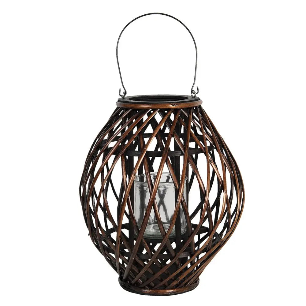 Windlicht Rattan Metall Ø 34x41 cm Clayre & Eef.