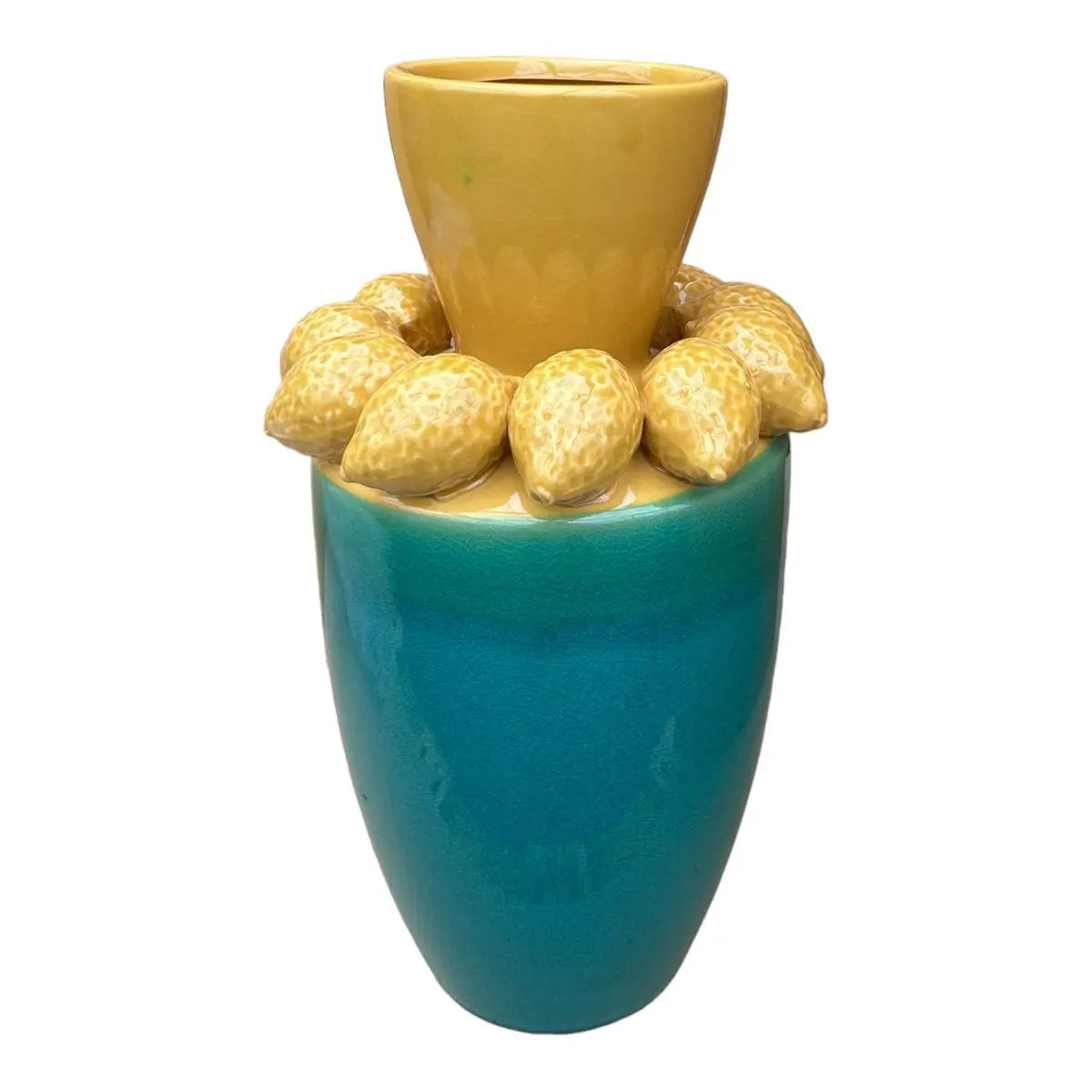 Vase aus Seidenblumen mit Zitronensaft, H: 37 cm QMF Trading