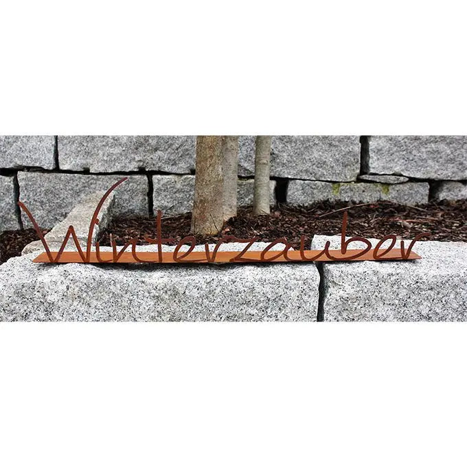 Winterzauber Deko Schild in Edelrost | Winterdeko Vintage - Pille Gartenwelt