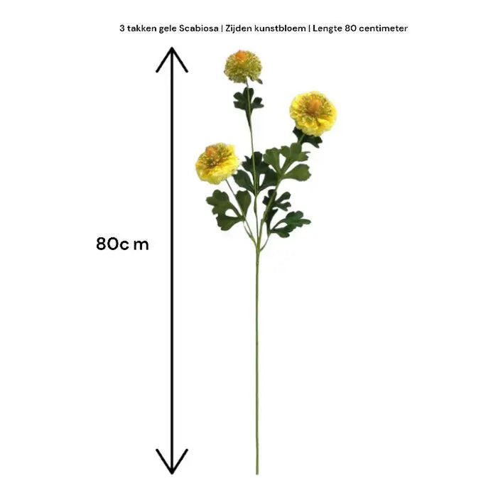Scabiosa Kunstblume H80cm Zentimeter 2ST ROT QMF Trading