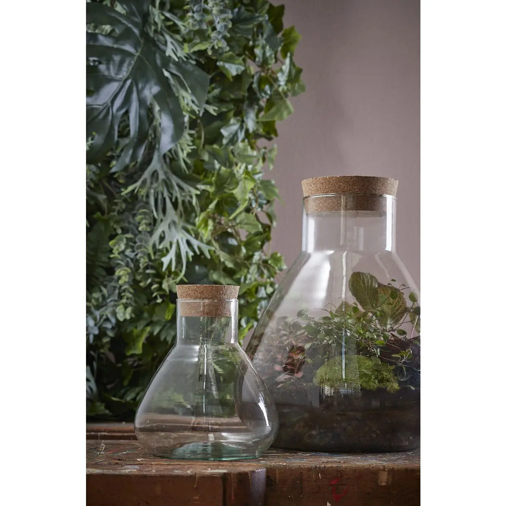 Emily Glasvorratstopf mit Korkdeckel 32 cm – recyceltes Glas von Mica - Pille Gartenwelt