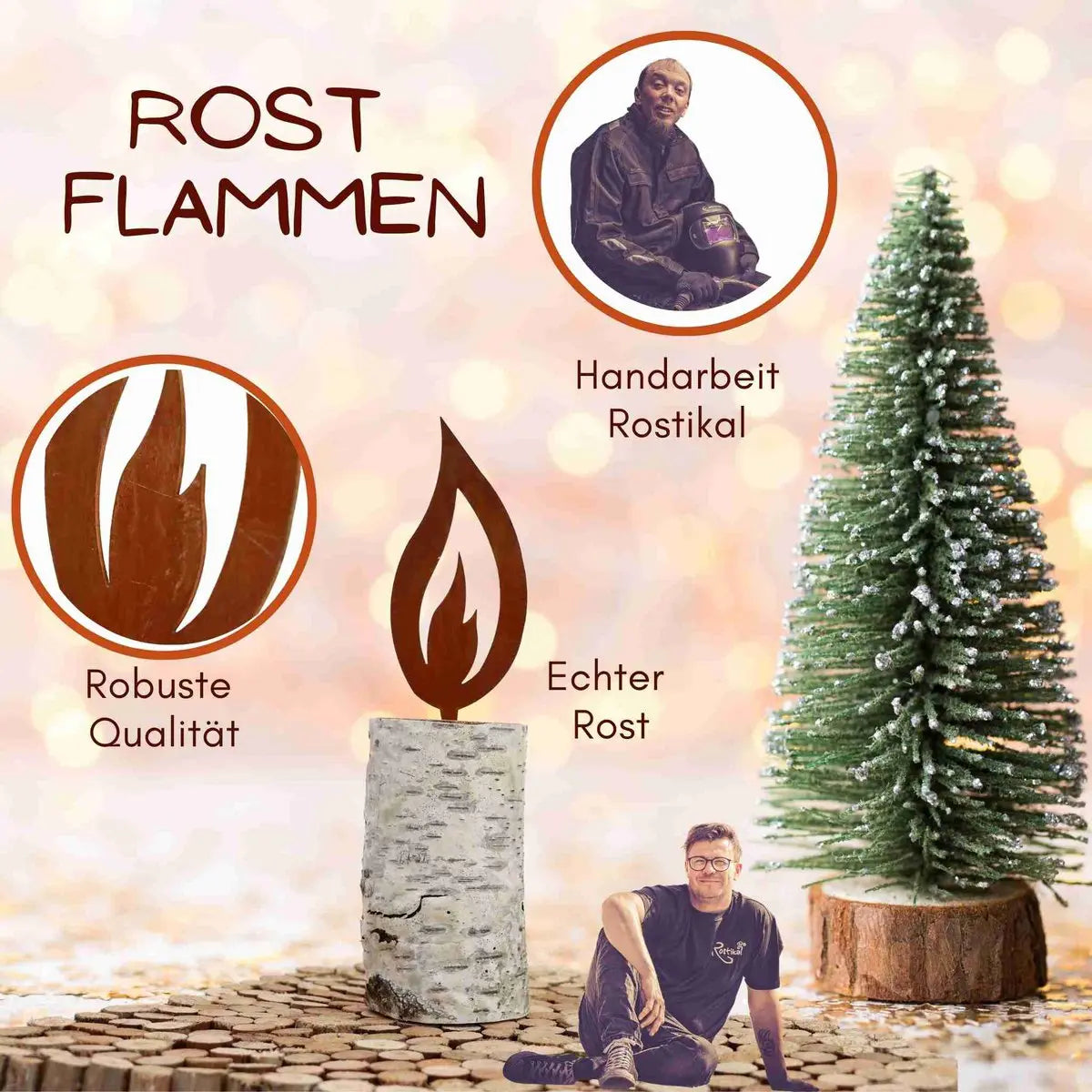 Edelrost Metall Flamme Rostikal