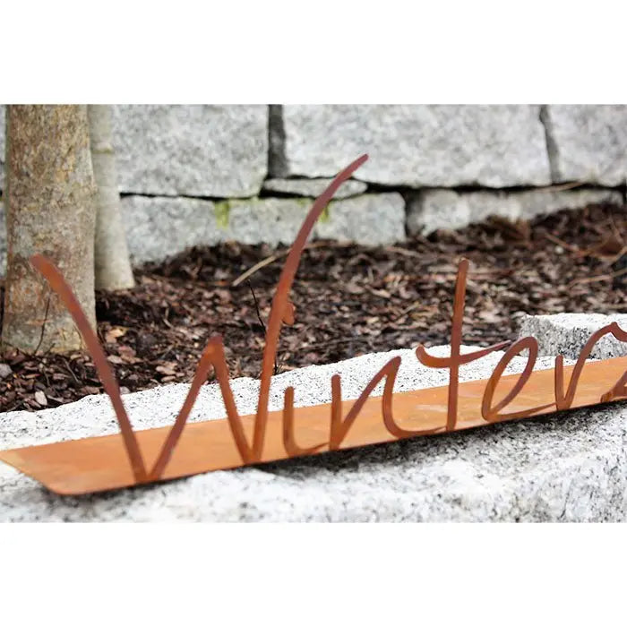 Winterzauber Deko Schild in Edelrost | Winterdeko Vintage - Pille Gartenwelt