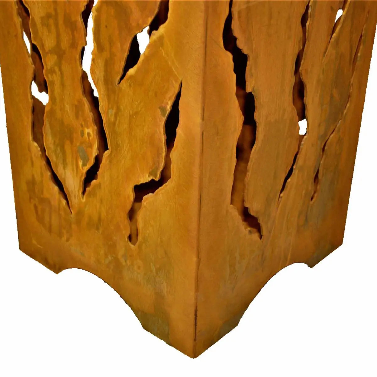 Edelrost Feuerkorb mit Flammenmotiv – Feuertonne 57 cm für Terrasse & Garten - Pille Gartenwelt