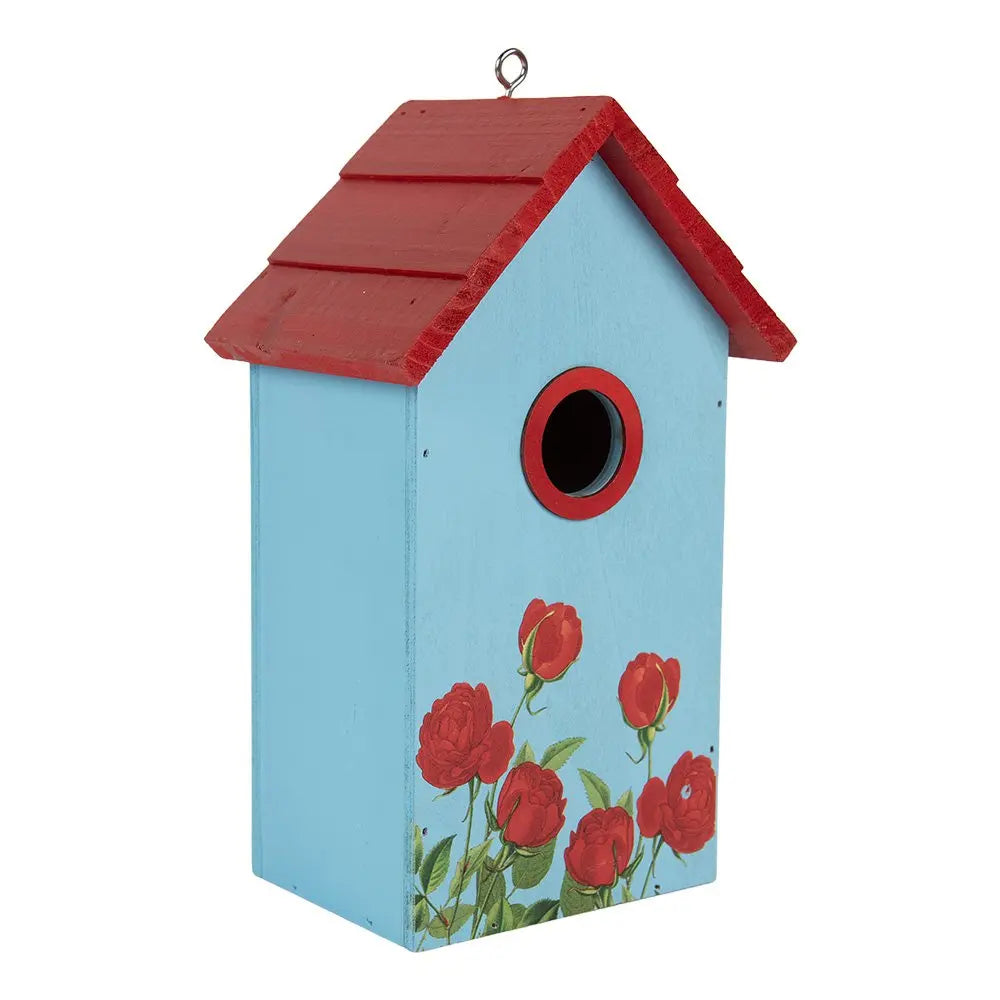 Clayre & Eef. Vogelhaus 15x10x22 cm blaues Holz Clayre & Eef.