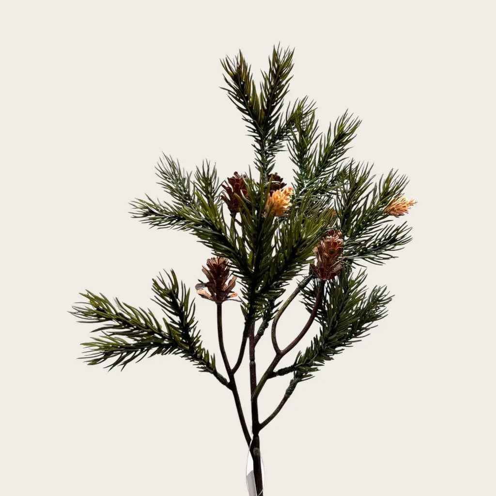 Kiefernzweig | Kunstblume aus Seide | Länge 49cm 1Stk QMF Trading