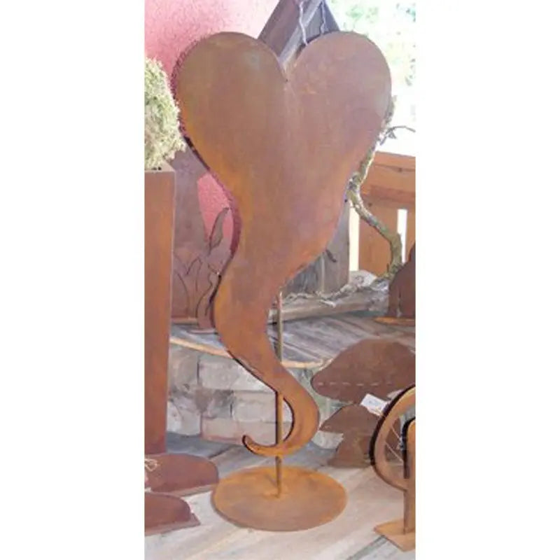 Edelrost Pflanzherz Doppelherz – 46 cm oder 100 cm mit Bodenplatte - Pille Gartenwelt