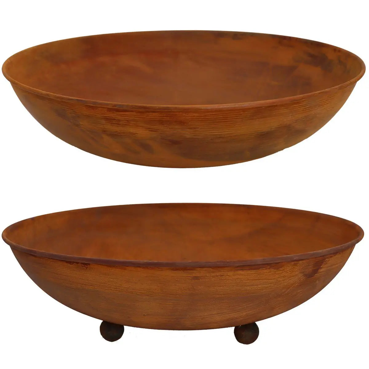Cortenstahl Pflanzschale 53 cm – rostoptik Schale mit Ablaufloch, 2 Varianten - Pille Gartenwelt