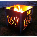 Edelrost Feuerkorb 40 cm mit Flammenmotiv – Feuertonne aus Stahl 3 mm - Pille Gartenwelt