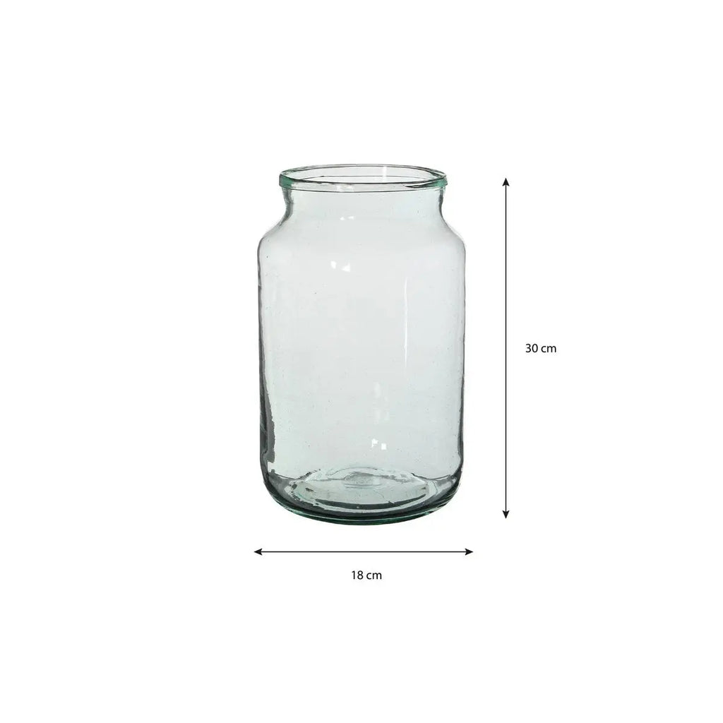Vienne Glasvase transparent – Ø18 cm, Höhe 30 cm, breite Öffnung - Pille Gartenwelt