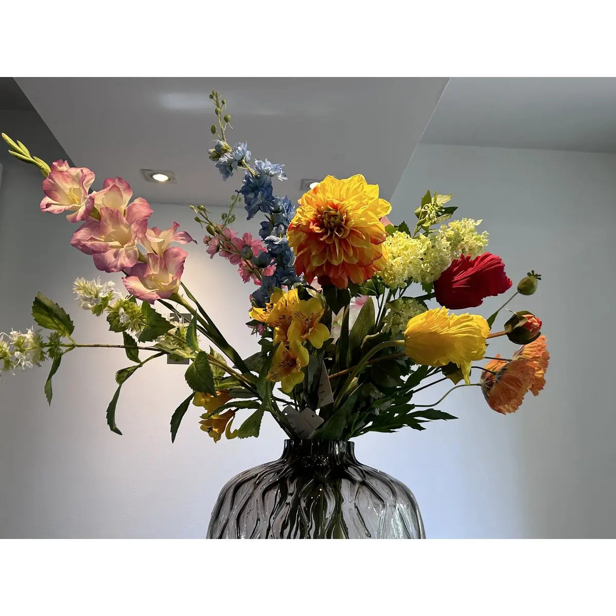 Seidenblumen mit Vase: YF-1844, Größe: 11 x 44 cm hoch QMF Trading