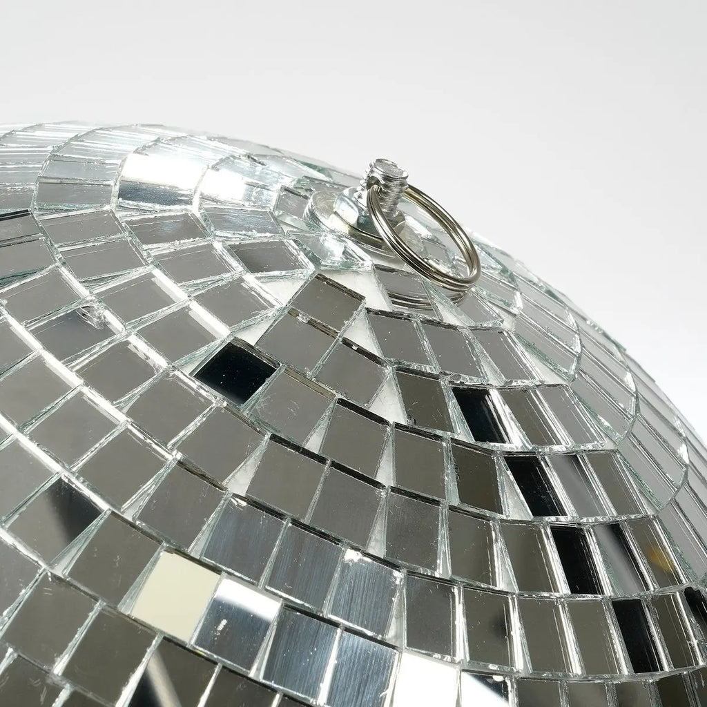 Ornament Silber Discokugel Schaumstoff Spiegelglas 25 cm Durchmesser - Pille Gartenwelt