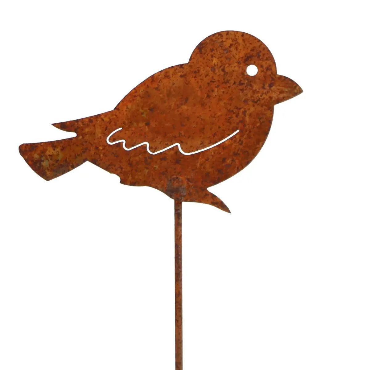 Edelrost Vogel Hängedeko & Gartenstecker – 2 Größen + Set, Vintage - Pille Gartenwelt
