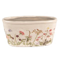 Blumentopf 27x13x14 cm Rosa Beige Blumentopf aus Keramik für den Innenbereich Clayre & Eef.