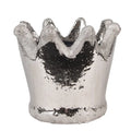 Blumentopf Krone Ø 15x14 cm Silberfarbenes Terrakotta Clayre & Eef.