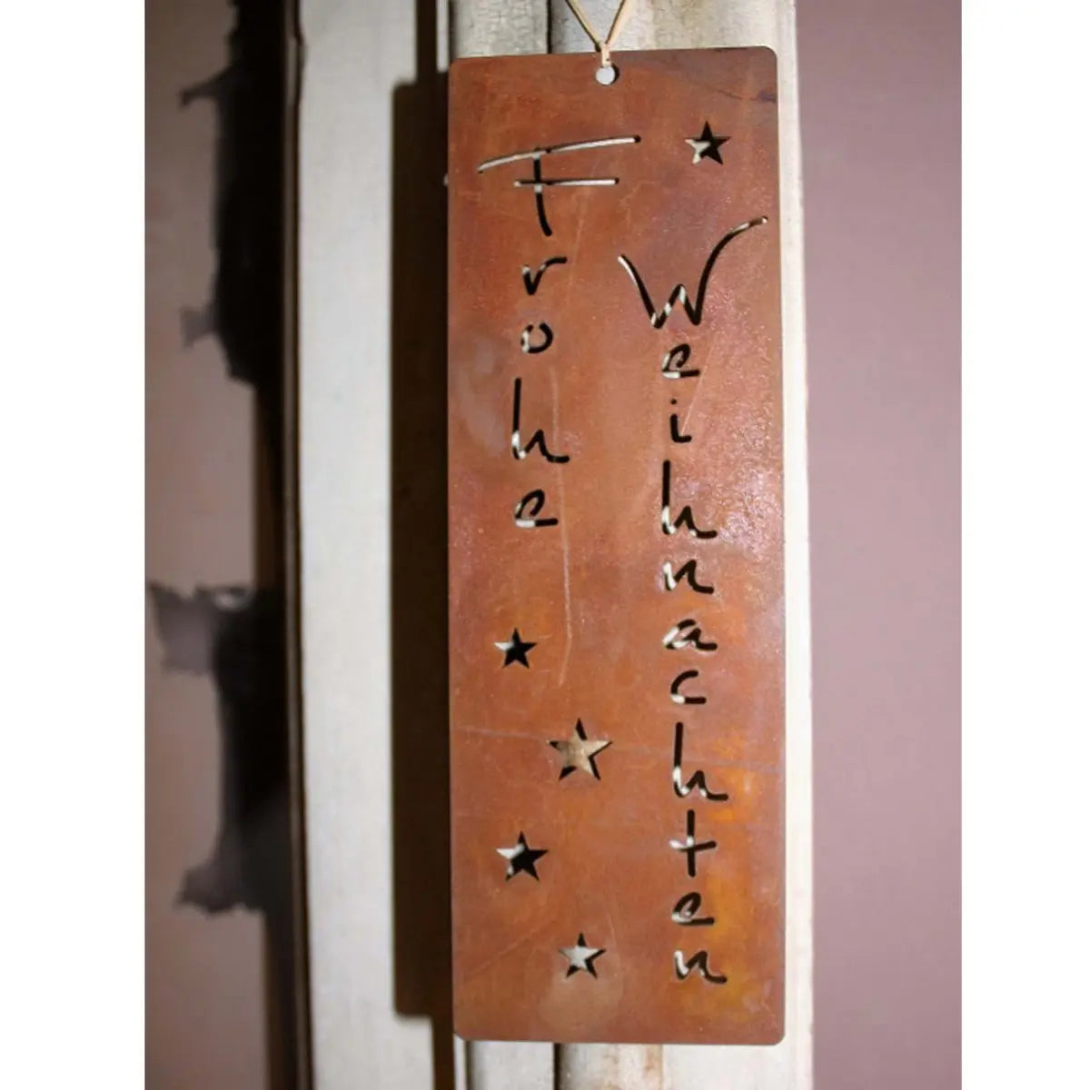 Edelrost Weihnachtsanhänger aus Metall – Christbaumschmuck & Geschenkanhänger 13,5 cm - Pille Gartenwelt