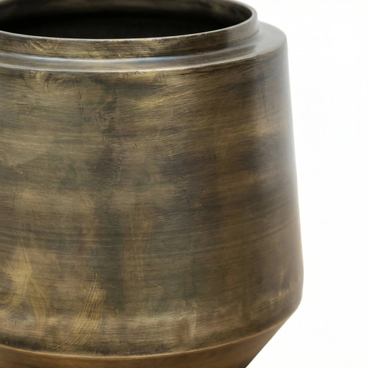 Handgefertigte Einzelstücke Indigo 'Vintage Gold' - Dekotopf aus Metall