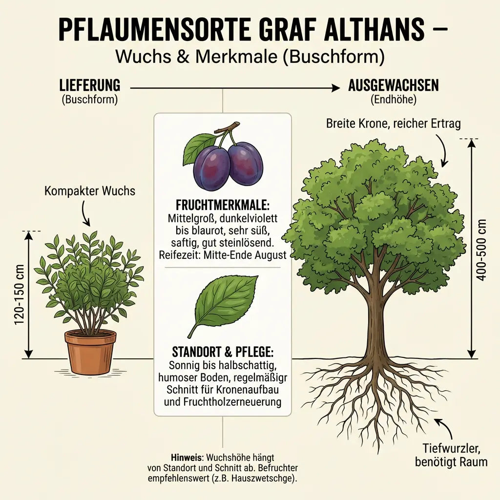 Reneklode Graf Althans – Terrassenobst oder Buschform (sehr aromatisch)