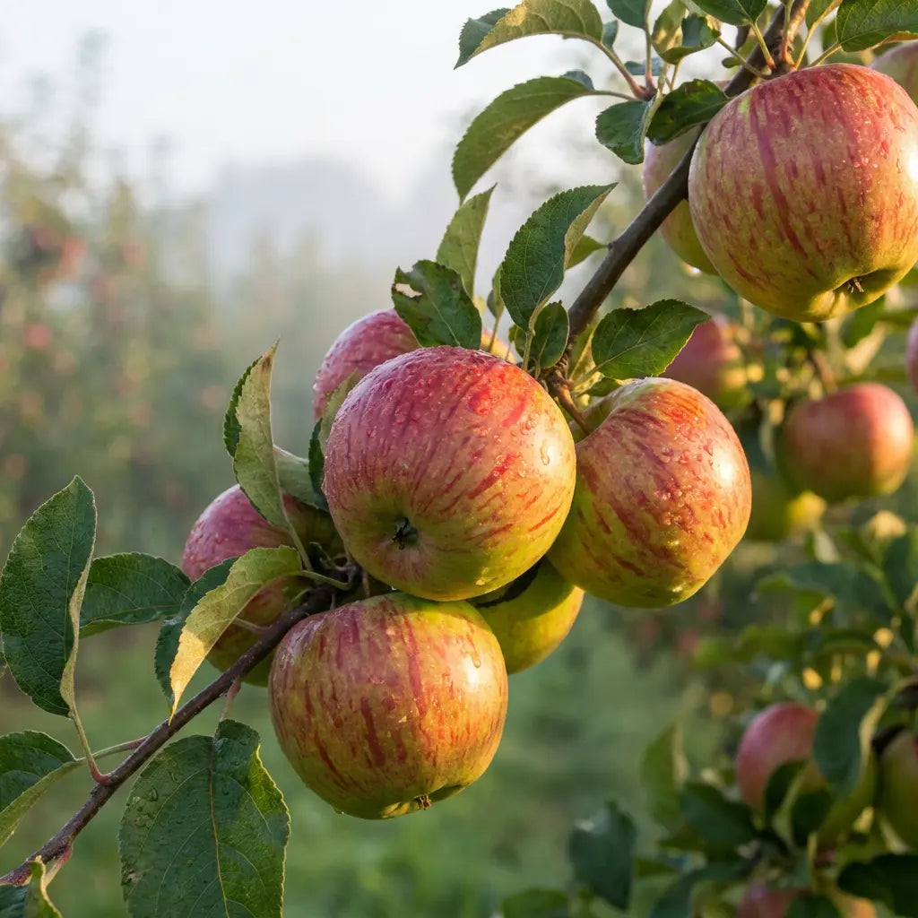 aromatischer Herbstapfel Holsteiner Cox Apfelbaum 2-jährig Busch kleinbleibend - Pille Gartenwelt