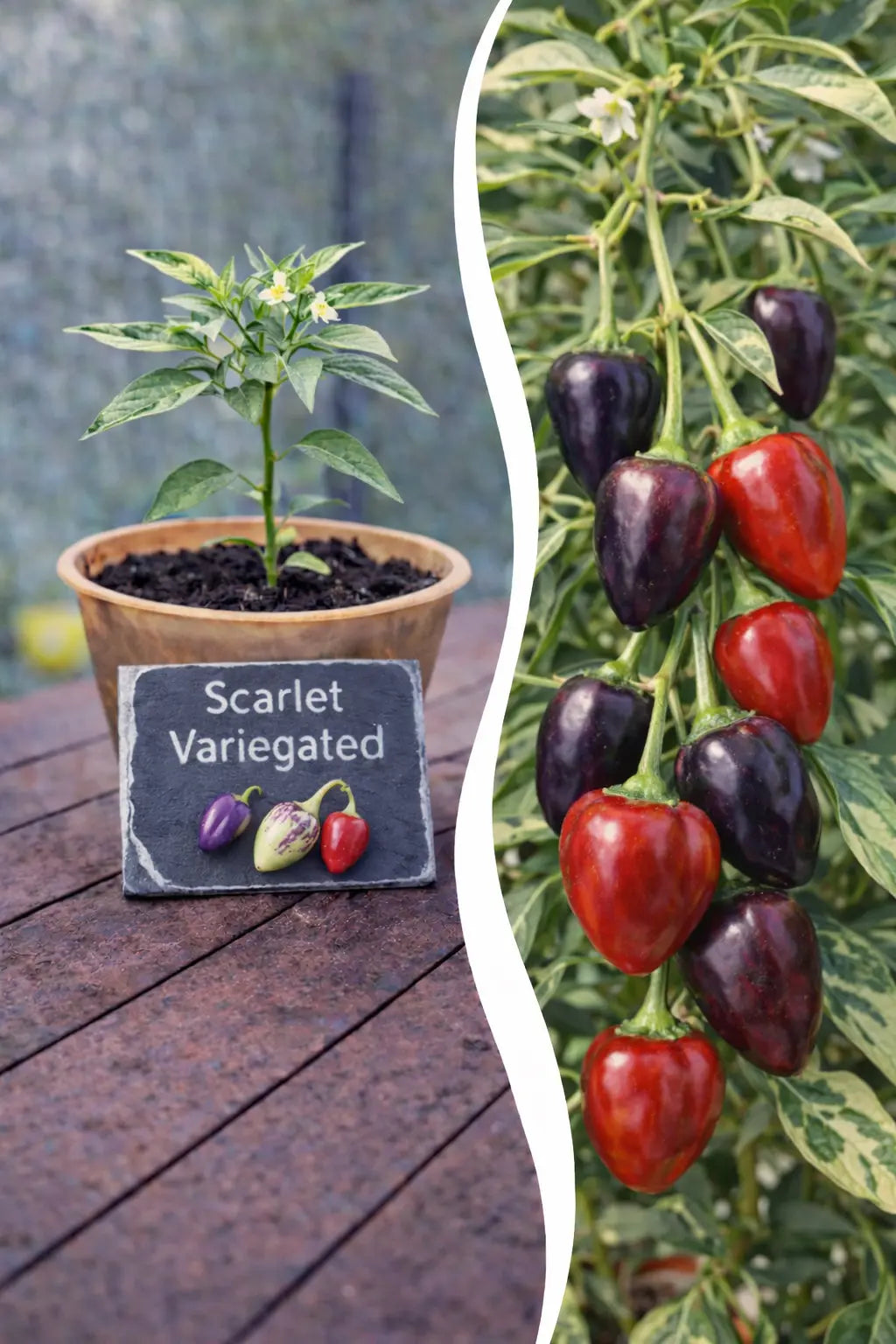 Jungpflanze Chili - Scarlett Variegated