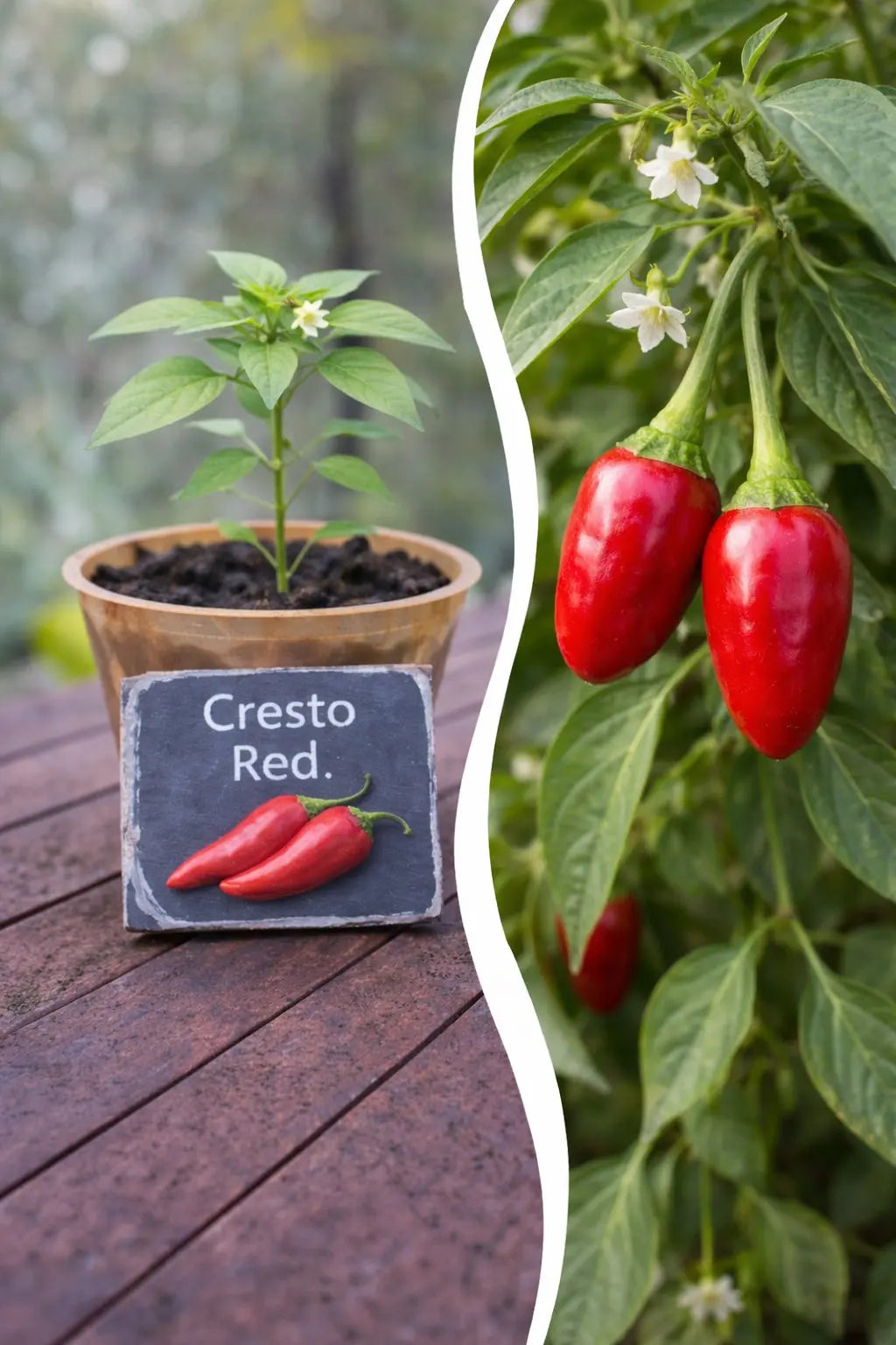 Jungpflanze Chili - Cresto Red