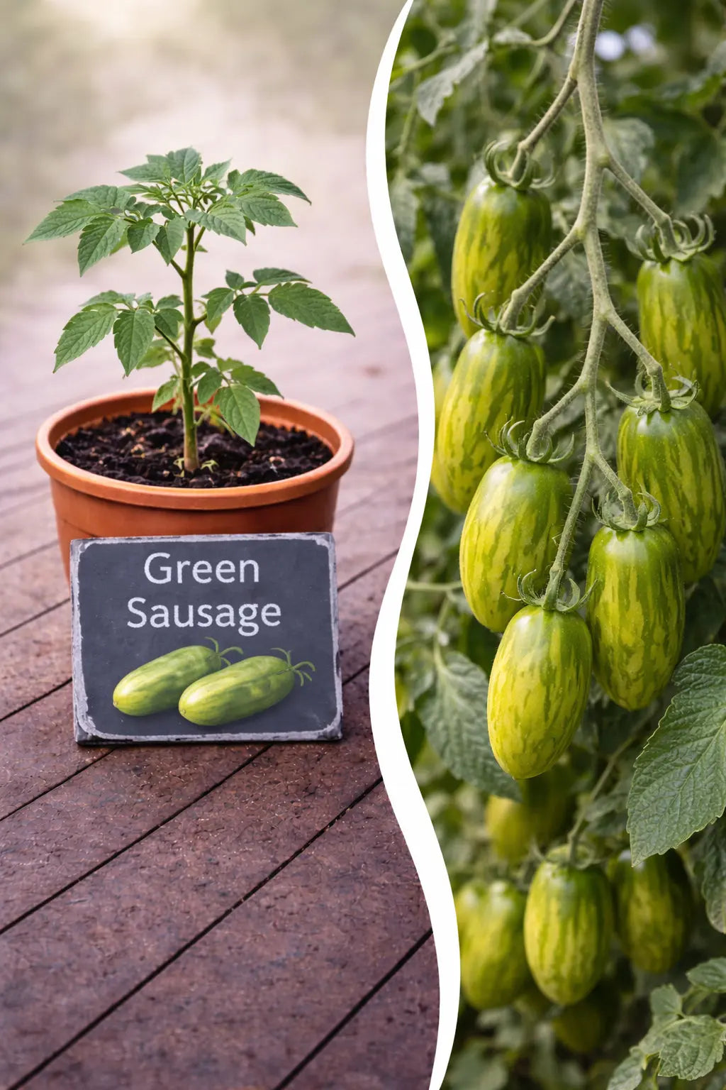 Jungpflanze Tomate - Green Sausage