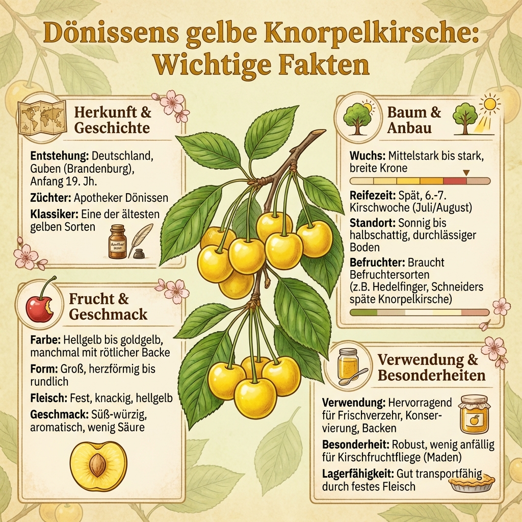Dönissens gelbe Knorpelkirsche Glaskirsche kleinbleibend 80 -120 cm Lieferhöhe
