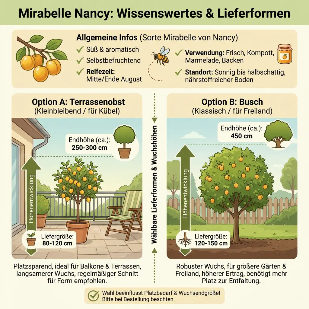 Mirabelle von Nancy – Terrassenobst oder Buschform (sehr süß) Pille Gartenwelt