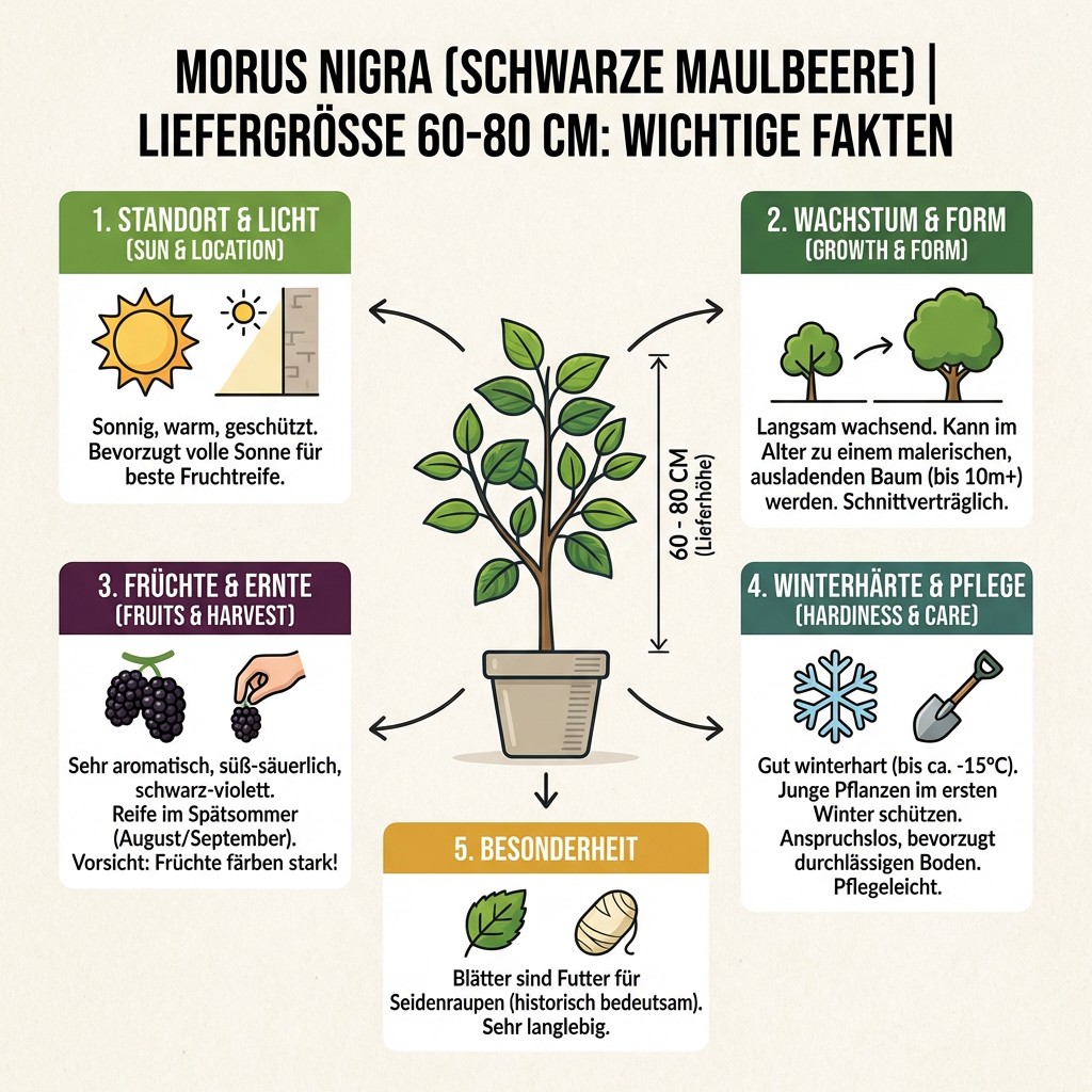 Maulbeere ca. 60-80 cm Lieferhöhe morus alba oder morus nigra