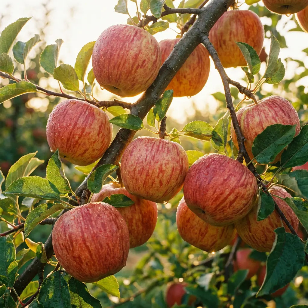 saftiger Sommerapfel Jamba Apfelbaum kleinbleibend 2-jährig ca 3m hoch werdend - Pille Gartenwelt