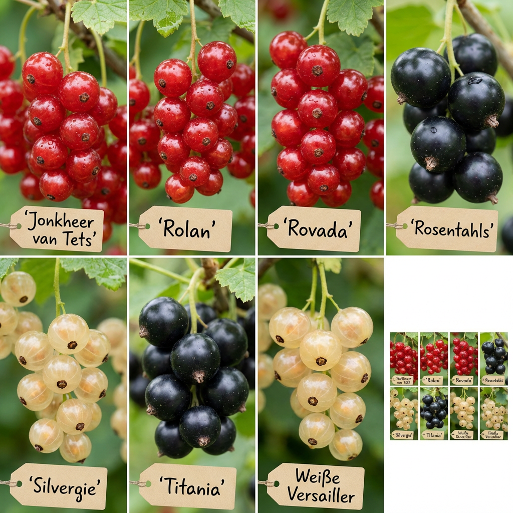 Rote, Weiße oder Schwarze Johannisbeere Buschform, Halbstamm oder Hochstamm