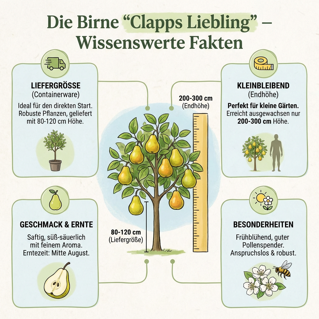 Clapps Liebling Birne Birnenbaum Obstbaum kleinbleibend 2-jährig Busch