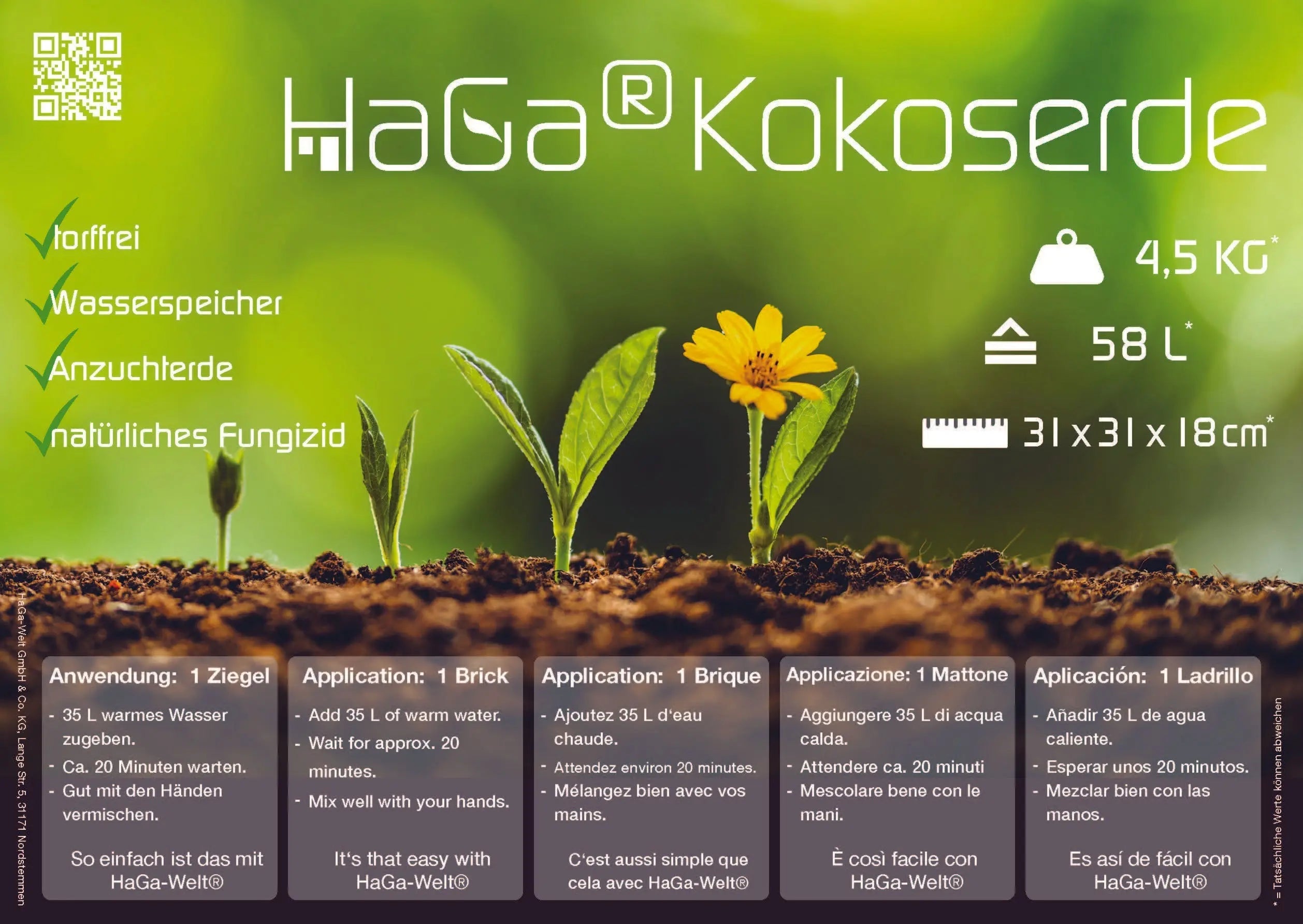 Kokoserde - gepresste Blumenerde zur Anzucht