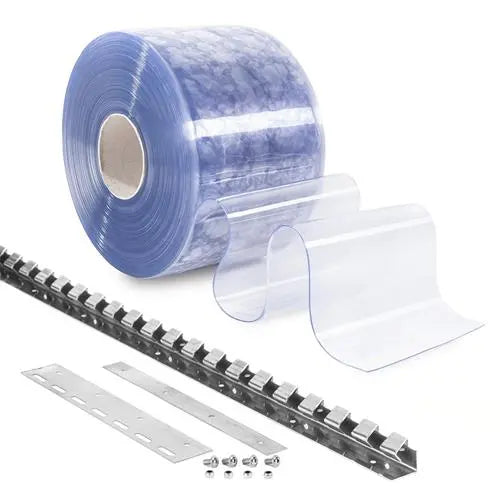 PVC-Lamellenvorhang Set 30 cm – alle Teile für einen PVC Streifenvorhang