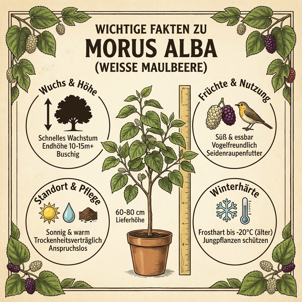 Maulbeere ca. 60-80 cm Lieferhöhe morus alba oder morus nigra