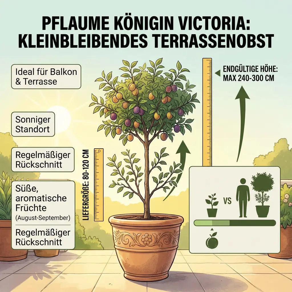 Pflaume Königin Victoria – Terrassenobst oder Busch (sehr süß) Pille Gartenwelt