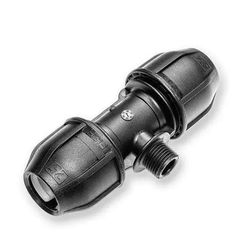 PE T-Stück AG 25mm x 1/2 Zoll x 25mm zur Verbindung von PE-Rohren 25-E