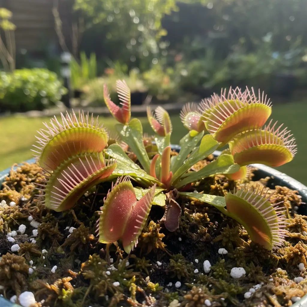 Venusfliegenfalle Dionaea Muscipula - 2 Stück - Ø12cm - ↕12cm | Venusfliegenfallen 2er Set - Pille Gartenwelt