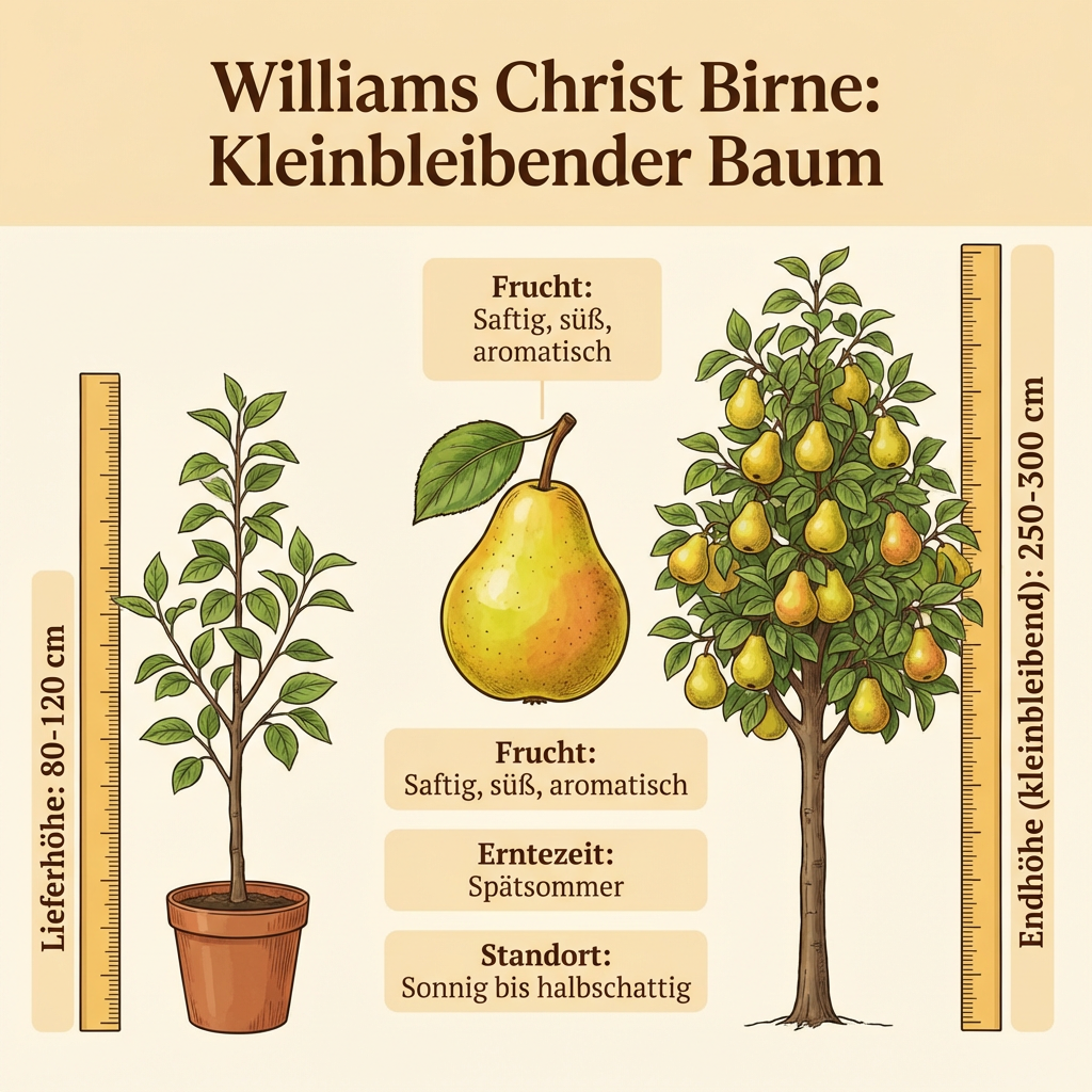 Williams Christ Birne Birnenbaum Niedrigstamm 2-jährig kleinbleibend