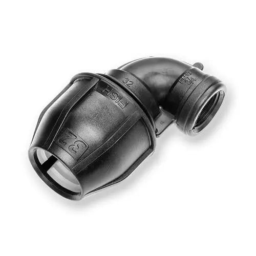PE Winkel IG 32mm x 3/4 Zoll Innengewinde zur Verbindung von PE-Rohren 32-D