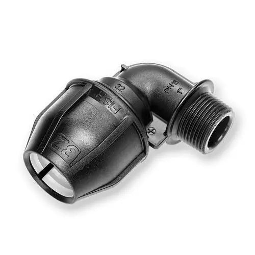 PE Winkel AG 32mm x 1 Zoll Außengewinde zur Verbindung von PE-Rohren 32-C