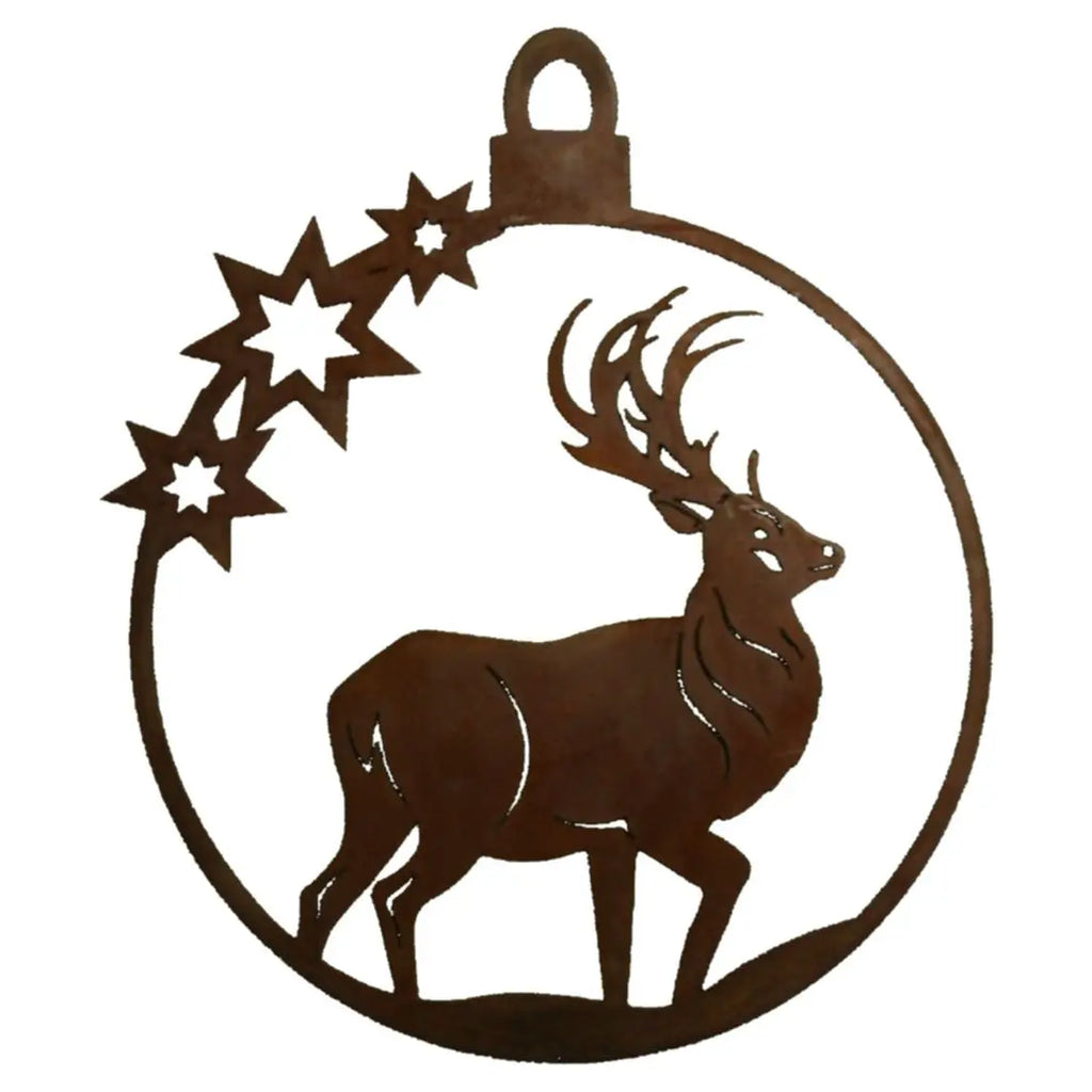 Edelrost Christbaumschmuck 3er Set – Metall Anhänger 10/15 cm - Pille Gartenwelt