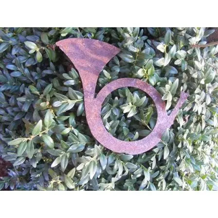 Edelrost Jagdhorn Deko aus Metall – Vintage Hängedeko & Tischdeko, 20 cm - Pille Gartenwelt