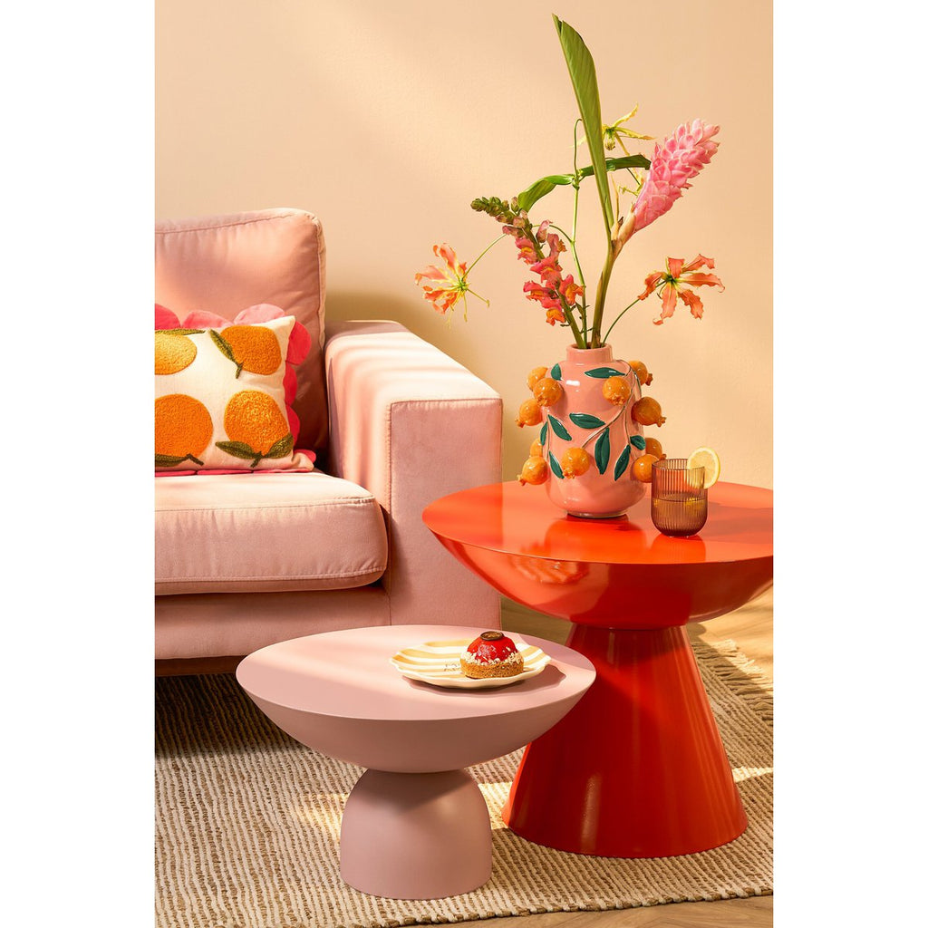 Beistelltisch Celise Hellrosa Eisen 47 cm Durchmesser