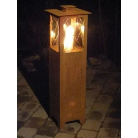 Edelrost Laterne aus Metall mit Glas – Windlicht 85/105/120 cm - Pille Gartenwelt