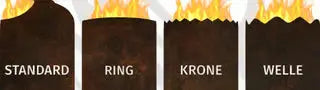 Feuertonne Herzen personalisiert